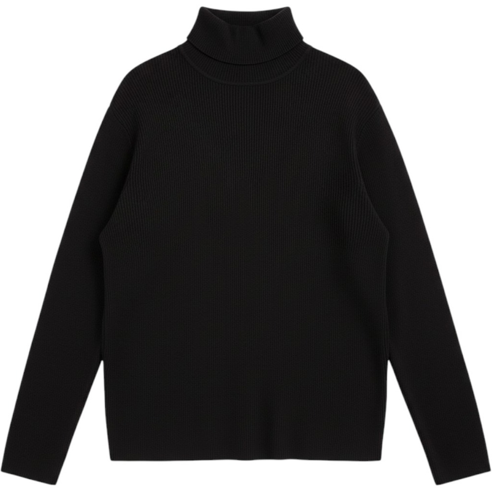 Bay Studio Turtleneck Sweater Black 3X Womens Ribbed Cotton NEW
